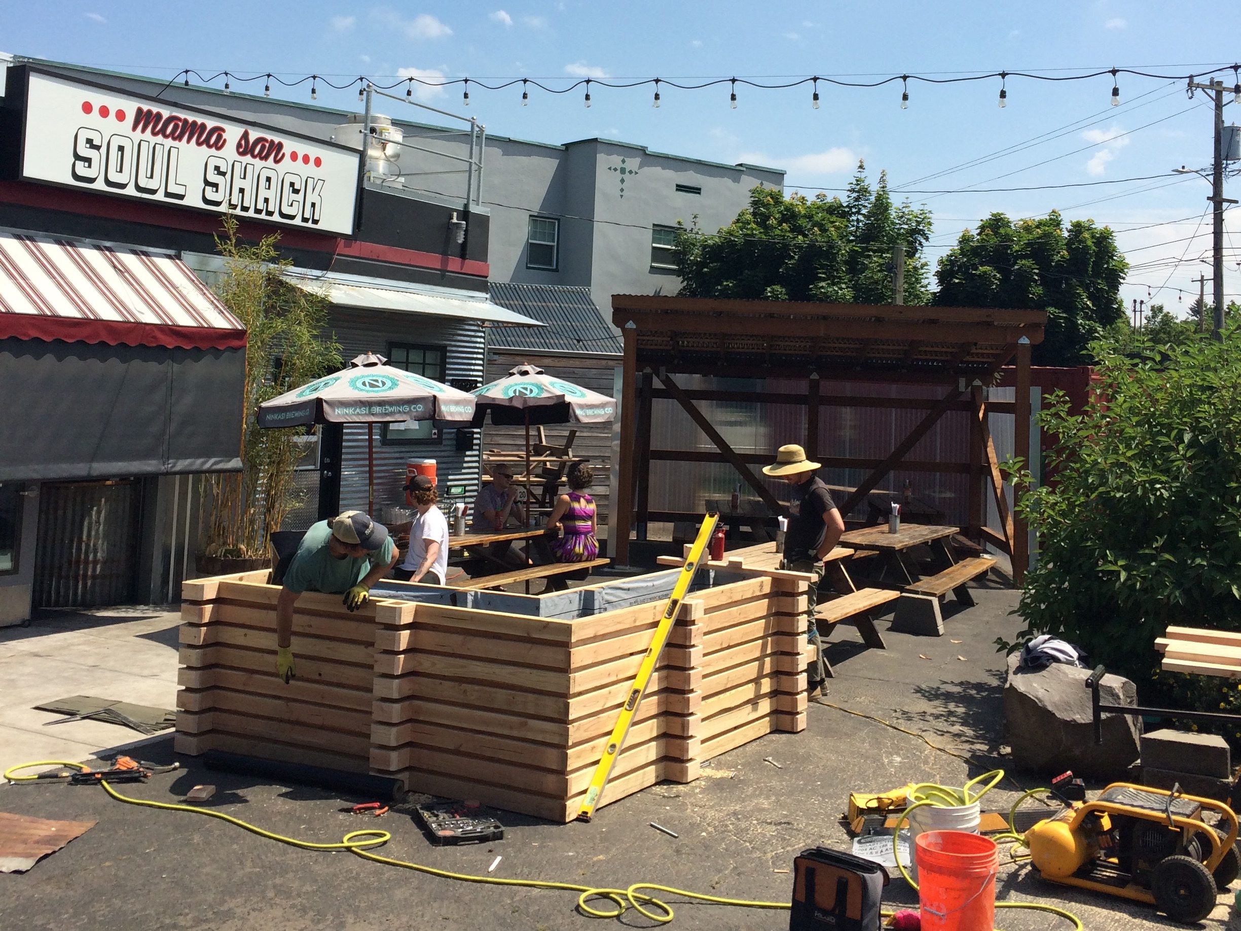 Mama Sans Soul Shack Benches and Boxes